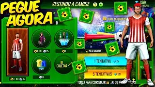COMO GANHAR AS CAMISAS DE TIME NO FREE FIRE! GASTANDO DIAMANTES NO Evento Vestindo a Camisa