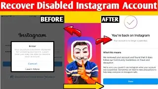 How to Recover Disabled Instagram Account 2024 | Instagram Disabled Account Ko Recover Kaise kare