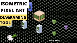 Isometric Pixel Art Network and Data Flow Diagramming Tool