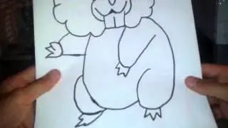 Drawing with Gliscor #2 Obese Bidoof FTW!!