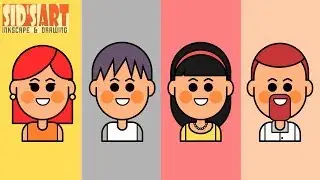 How To Draw Cartoon Vector Avatars - 1 | Inkscape Tutorial