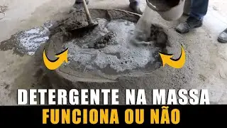Detergente massa porque tanto medo se funciona - Detergent in the grout cement mass.