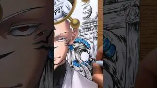 Drawing the best fight in Jujutsu Kaisen GOJO | MAHORAGA | SUKUNA pt 4 #sukuna #gojo #mahoraga