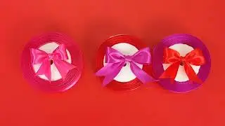 How to make simple easy bow in 1 minute । DIY ribbon bow