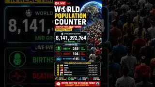 🌍 8+ BILLION Humans LIVE | Real-Time Population Counter