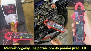 Miernik cęgowy DC UT210E - mały test, pomiar prądu rozruchowego i ładowania akumulatora w motocyklu