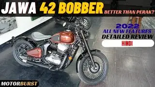 2022 Jawa 42 Bobber🔥 | Perak से बेहतर? - Detailed Review👍 | MOTORBURST