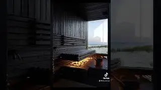 Интерьер бани в черном цвете 🏠