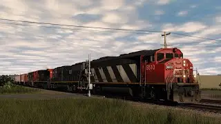 Trainz 22 : CN 5510 leads a Grain