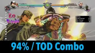 939 Damage Part 4 Jotaro Time Stop Combo | All Star Battle R