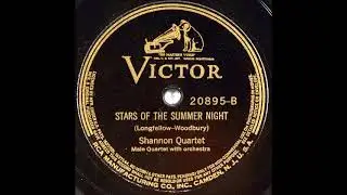 Stars of the Summer Night ~ Shannon Quartet with Orchestra (1927) (Electric Recording)