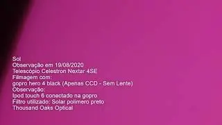 Observação de Júpiter + Saturno + Sol em Agosto de 2020