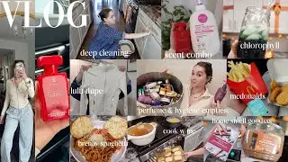 VLOG- deep cleaning +brenay spaghetti +hygiene & perfume empties +Lulu dupe +milk tea +etc.