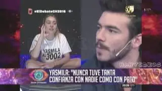 Debate 19/08 - Patricio y Yasmila, confesionario y reacción de Patricio Gran Hermano 2016