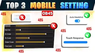 Headshot mobile setting in free fire 🔥 || After update free fire sensitivity ✅ || One tap setting