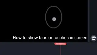 How to show taps or touches in screen