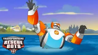 Blades odeia água! | Transformers Rescue Bots | COMPILAÇÃO | Desenho animado infantil |