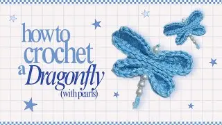 𖤐 How to crochet a Dragonfly Keychain 𖤐 easy tutorial for beginners