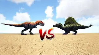 X-Rex VS X-Spinosaurus | ARK Survival Evolved 2021