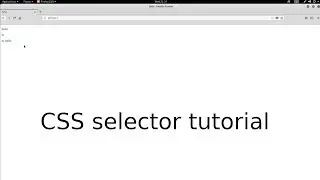 CSS selector tutorial