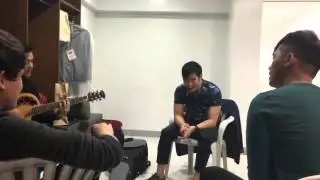 Backstage Jam with Marlo Mortel, JK Labajo, Paolo Onesa and Brad Go singing WEAK