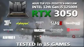 ASUS TUF F15- Intel i5 12500H + RTX 3050 Gaming Benchmark Test in 2024 | Tested in 15 Games |