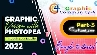 Graphic design on mobile | Free Transform in photoshop / photopea | Photopea Full cource  #photopea