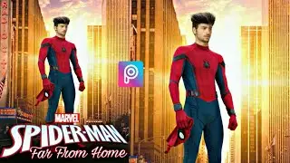 PicsArt Spiderman Poster Effect Photo Editing | Spiderman Far From Home | MX Munna Pro |