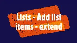 PYTHON - Lists - Add list items - extend #PythonTips #viral #viralvideo #videos #pythonvideos