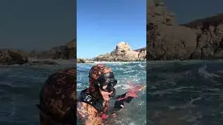 Untangling spearfishing float line in the water is a PAIN