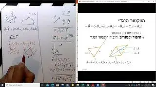 פיזיקה 1 - שיעור 2 וקטורים + תחילת קינמטיקה. הנדסת תעשיה וניהול סמסטר א תשפא