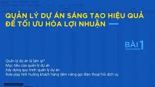 QUẢN LÝ DỰ ÁN | Bài 1: Nhận cuộc gọi từ khách hàng mới