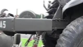 HD US WWII M3 halftrack and autocar U7144T transport at Red Ball 9/24/11 Gilbert PA