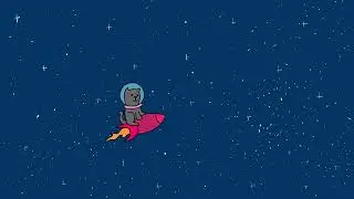 Space cat animation