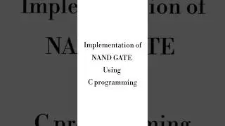 Implementation of NAND gate using c programming subscribe for more😊 #cprogramming #code #nand