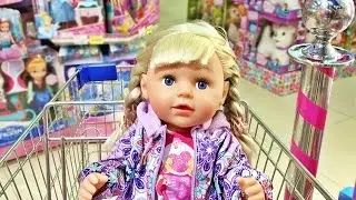 NEW Baby Born Sister 2016 Shopping toy store Masha and the Bear Lot of Toys vlog ZyzikiTV