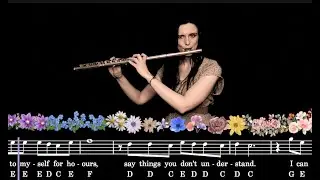 Miley Cyrus - Flowers - Play Along Flute Tutorial
