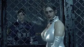 Resident Evil 2 Remake Hot Claire Big Ass Latex Bodysuit XL