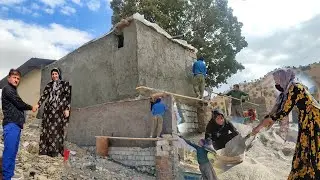 Trying to build nomadic dreams: building a nomadic hut by a poor family