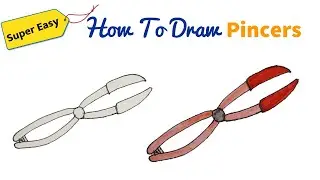 How to Draw Pincers tool step by step | Easy drawings For Beginners