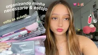 organizando minha necessaire e estojo para volta às aulas!!! 🩰