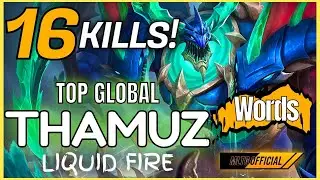 16 KILLS FORGOTTEN AND UNDERATED! TOP GLOBAL THAMUZ SIDE LANE MONSTER | Words | MLBB