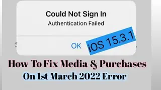 How To Fix Media & Purchases(Authentication Failed)✔️
