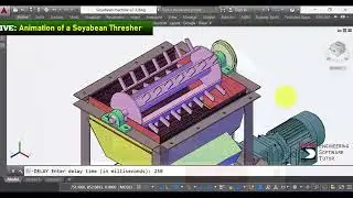 Animation of a Soybean Thresher using AutoCAD