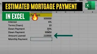 How to Calculate an Estimated Mortgage Payment in Excel | PMT Formula