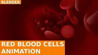 BLENDER 3.x - Red Blood Cells animation (Displace, Emitter particles, force)