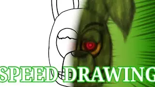 (FNaF Christmas Drawing) Mean Rabbit (SPEED DRAWING)