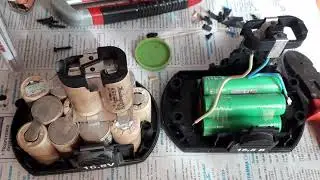 Replacing batteries in a cordless drill using the Stern model. 18650 lithium batteries.