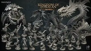 3dartdigital Patreon - Kingdom of Coralan,Part2-June Release (STL's for-RPG, Board & Tabletop Games)