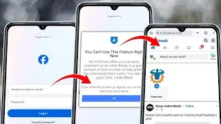 How to Fix You Can't use this Feature Right Now Facebook Login Problem 2024
